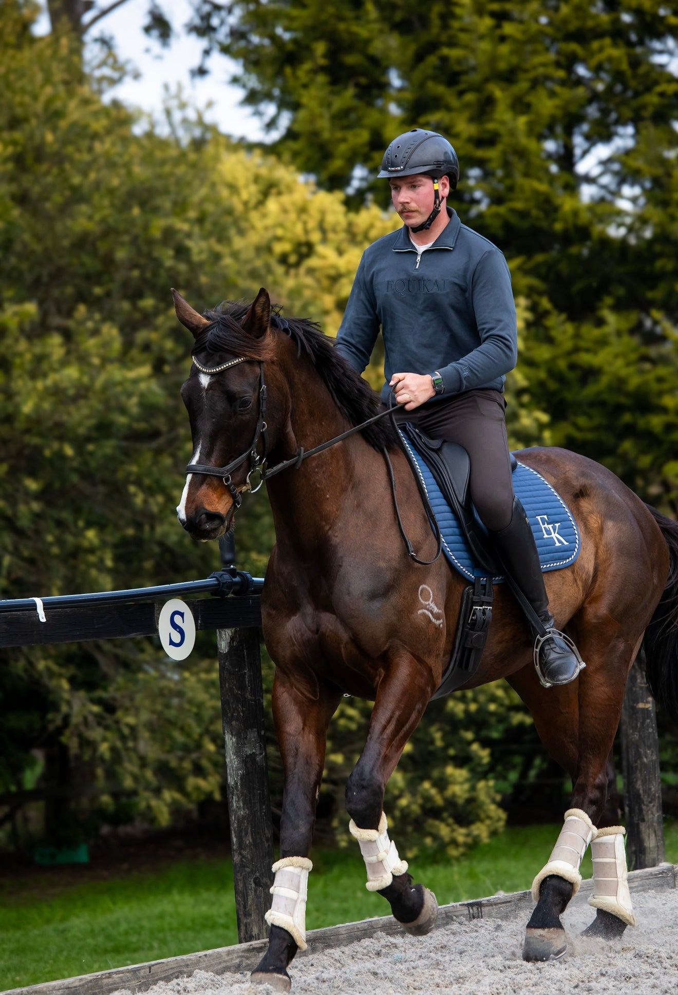 Equikai Charcoal 1/4 zip jumper