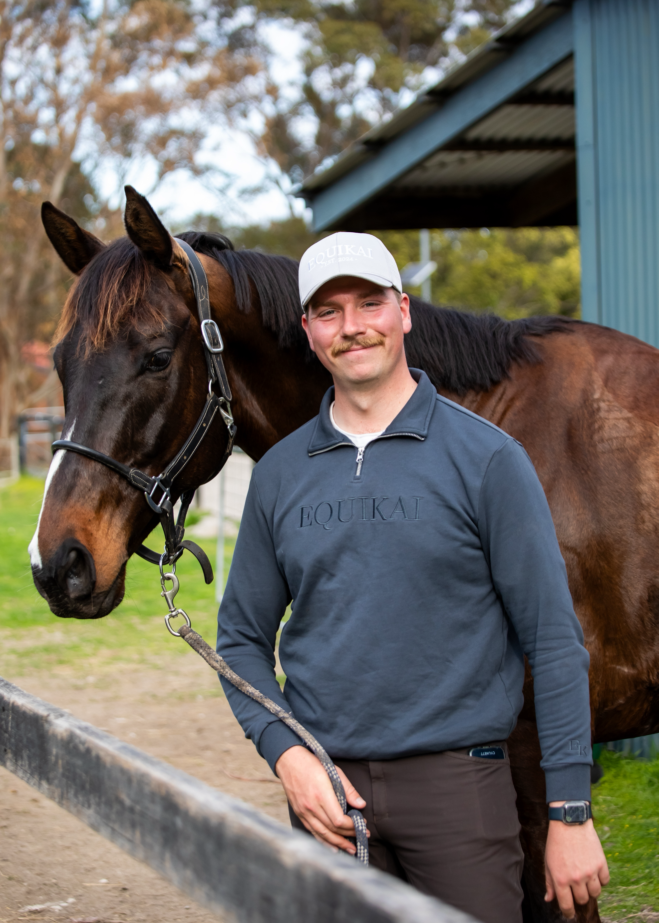 Equikai Charcoal 1/4 zip jumper